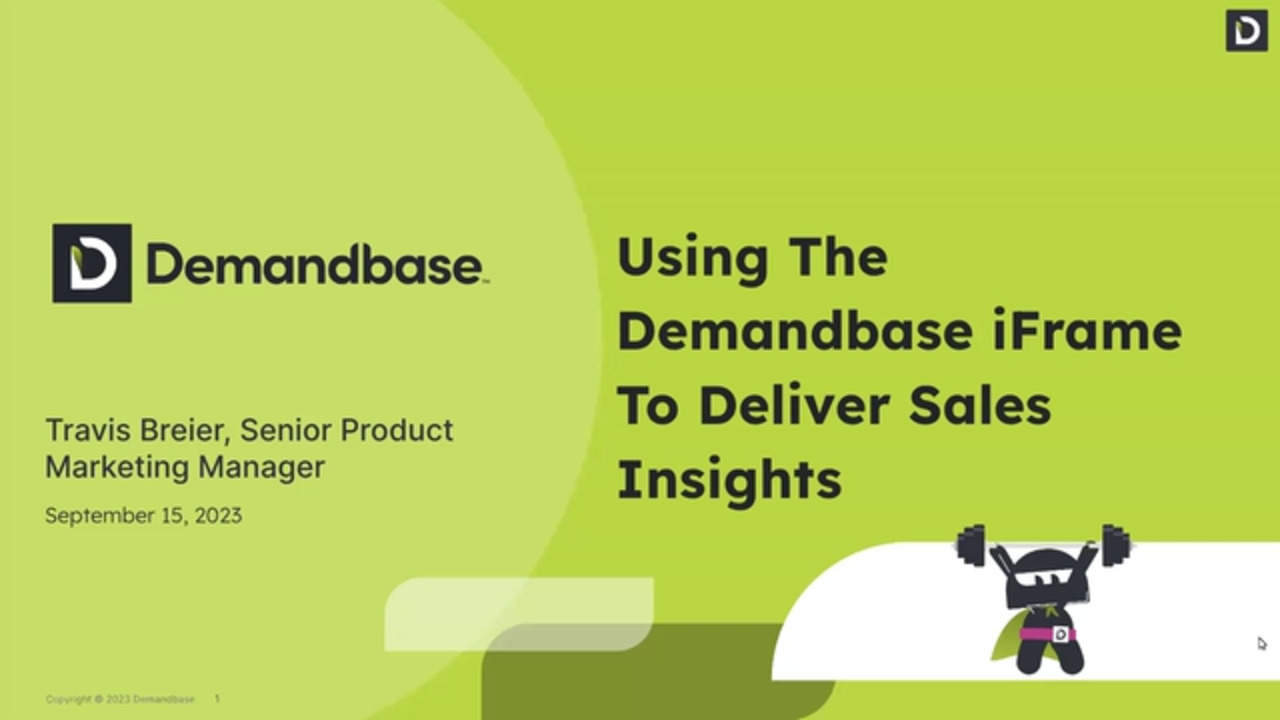 Using the Demandbase iFrame To Deliver Sales Insights