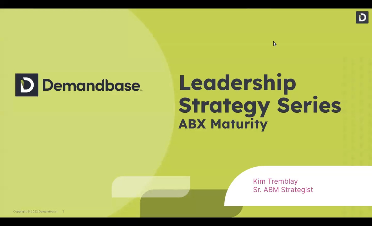 ABX Leadership Series – ABX Maturity