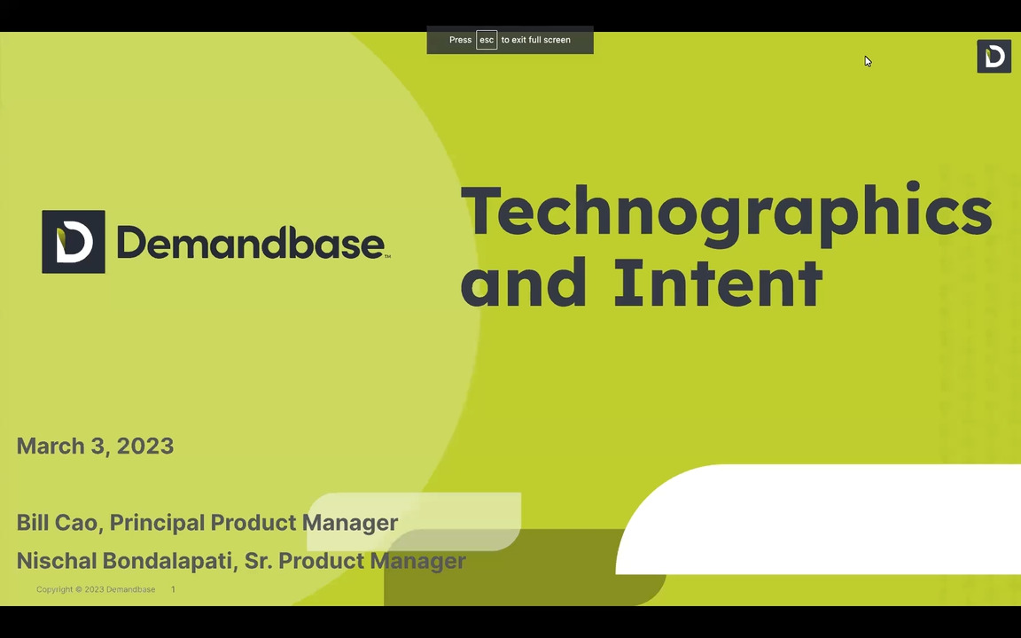 Introduction to Technographics and Intent