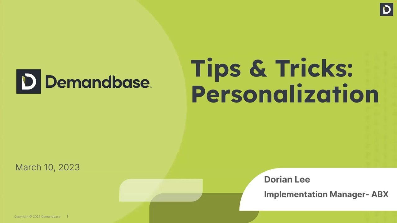 Introduction to Personalization