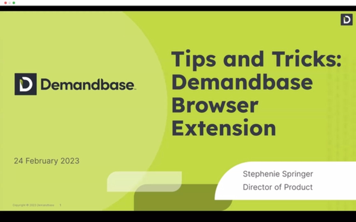 Introduction to the Demandbase Browser Extension