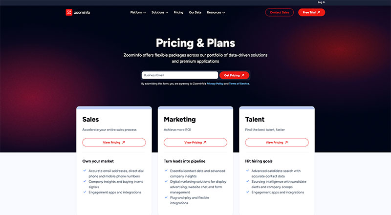 ZoomInfo Blog Pricing and Plans