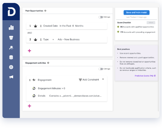 Demandbase One™ user interface