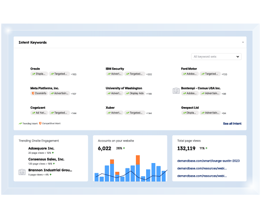 Demandbase One™ user interface