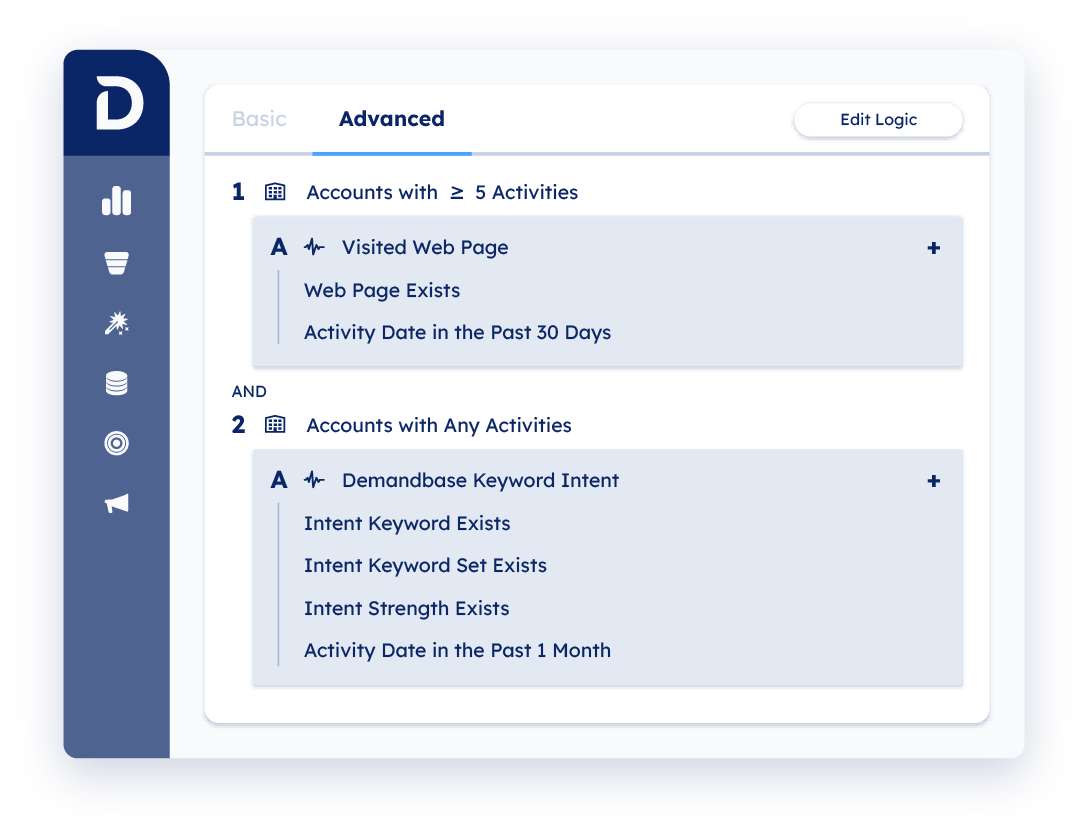 Demandbase One™ user interface