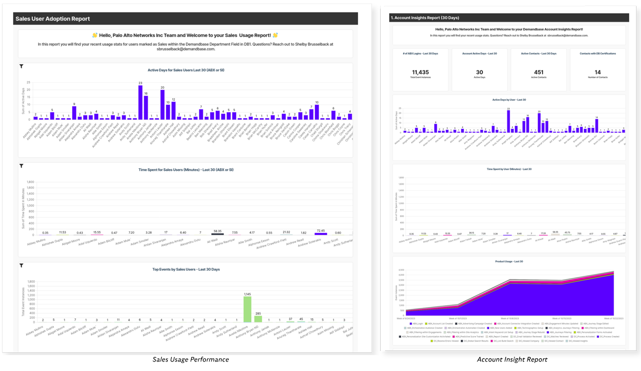 image of Sales Performance Usage and Account Insight Reports